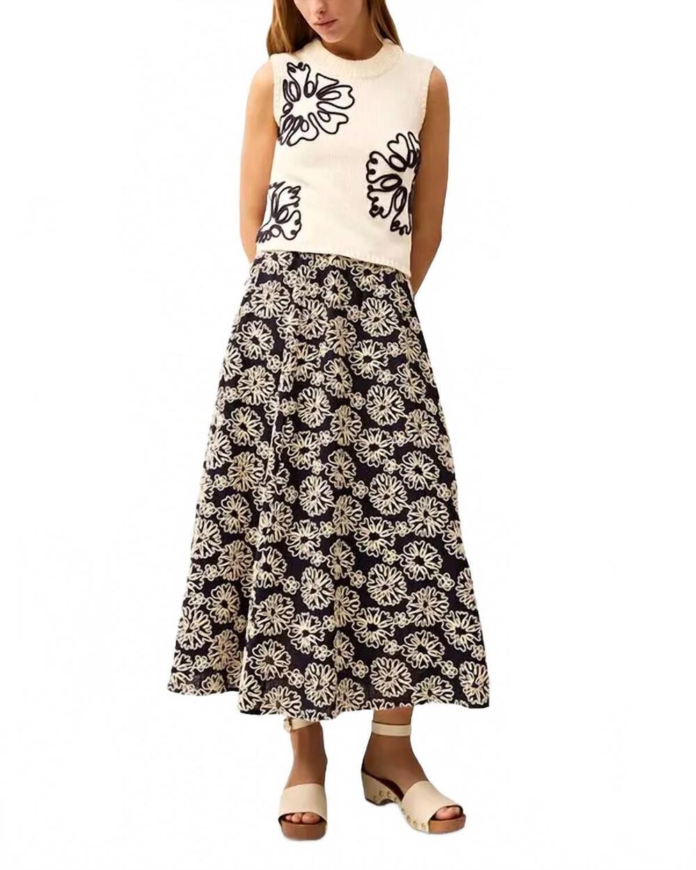 NEW MARIE OLIVER sasha midi skirt in blossom